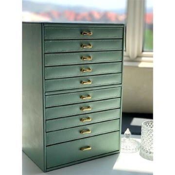 公主韓國木質再生皮革手表首飾盒