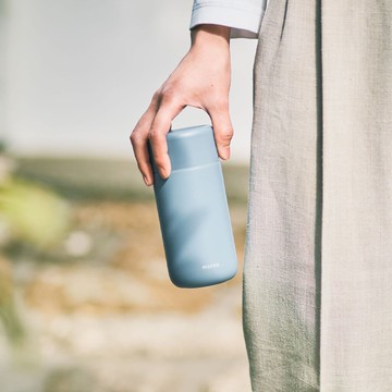 Cocuri Everywhere系列 陶瓷雙層保溫保冷杯350ml 迷霧藍