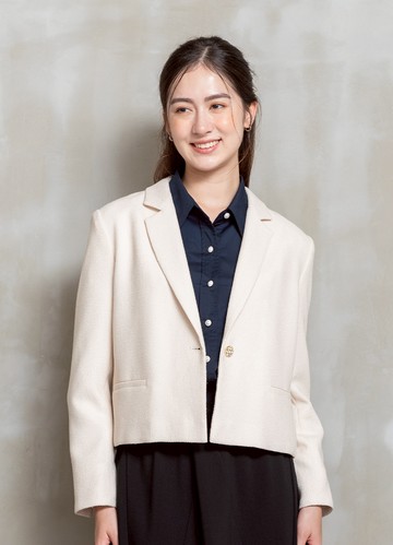 約雅內涵短版單釦西裝外套