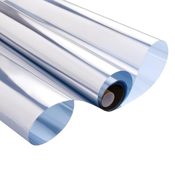 隔熱防曬防窺玻璃貼膜 90X110CM 防爆 防紫外線  淺鉑銀  1個