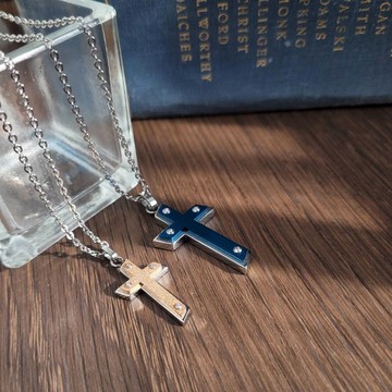 【絕版出清品】守候。十字架白鋼墬飾 墬鍊 / 最後一件 /