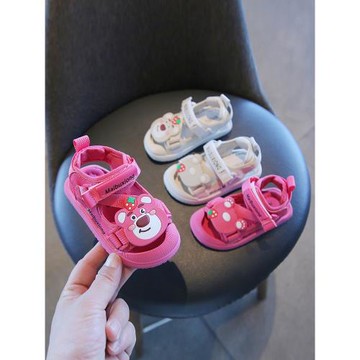 夏季新款女童嬰兒鞋子一歲小童鞋軟皮鞋女寶寶學步鞋兒童防滑涼鞋