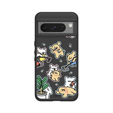 Pixel 8 Pro SolidSuit 黑 - Maltese線條小狗 - 線條小狗生活中的小事