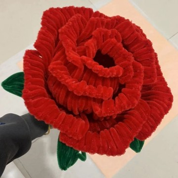 ✨免運可開發票#成品 超大玫瑰花 布藝玫瑰花 大束玫瑰花 生日禮物 情人節 中高考送女生 送老師 (送燈串+絲帶)