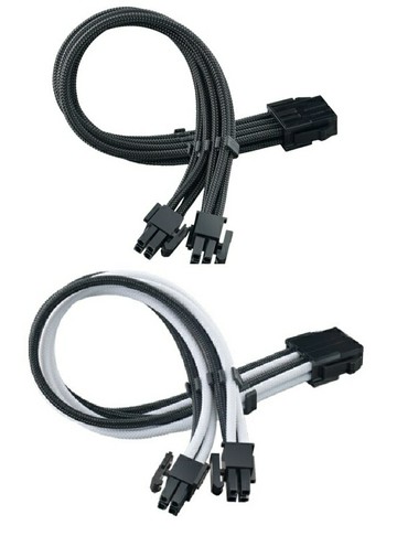 【享最高折300】SilverStone 銀欣 黑/PP07E-EPS8B/黑白/PP07E-EPS8BW 標準延長電源線材/1xEPS12V 8pin(4+4)