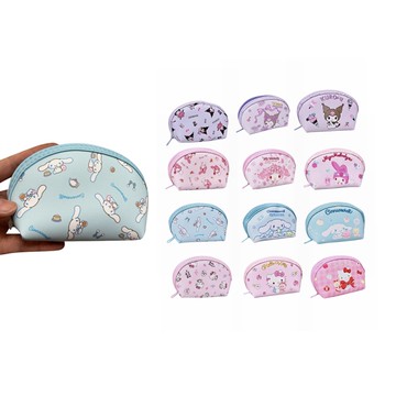 ~雪黛屋~零錢包小容量貝殼KITTY庫洛米美樂蒂大耳狗可放信用卡全齡適用K1756