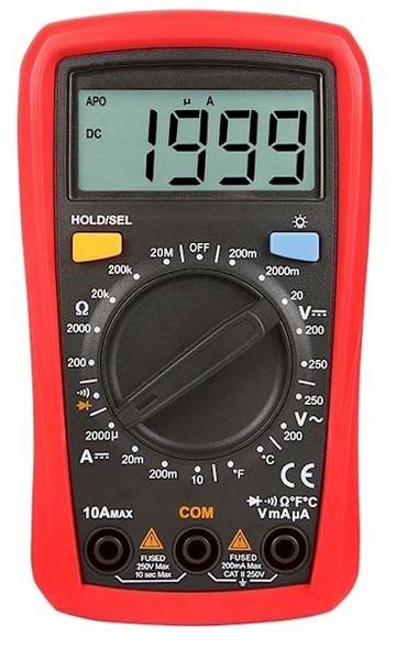 泰菱電子◆掌上型低價三用電表/三用電錶 + 溫度測量 DMM-134B 雙保險絲 TECPEL