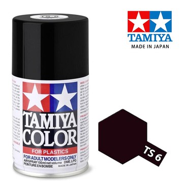 【鋼普拉】現貨 TAMIYA 田宮 模型 噴漆 噴罐 油性漆 85006 TS6 TS-6 消光黑色100ml