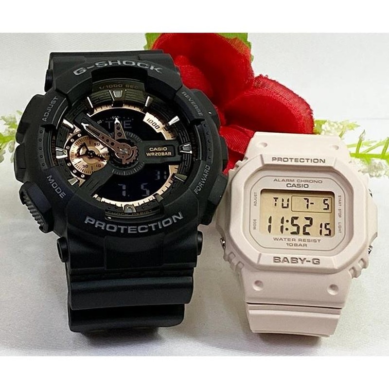 恋人達のGショック ペアウオッチ カシオ G-SHOCK BABY-G GA-110RG-1AJF BGD-565-4JF 電池式 黒 ブラック  ピンク 送料無料 | LINEブランドカタログ