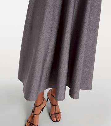 Khaite Melina halterneck lamé maxi dress