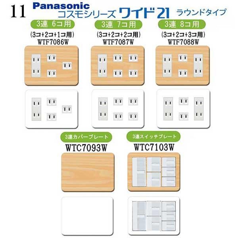 パナソニック 【コスモワイドシリーズ21ラウンドタイプ】コンセント