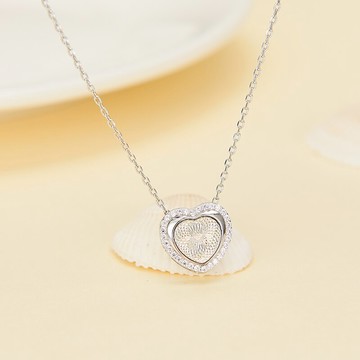 銀項鏈女925純銀鎖骨鏈學生簡約時尚個性銀飾送女友心形吊墜套鏈