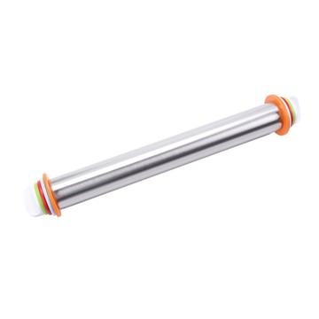 LifeHouse 可調型不鏽鋼擀麵棍  44 x 6.5 x 6.5cm  1個