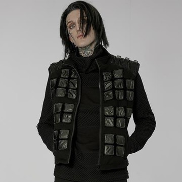 ╋魔嘆╋PUNKRAVE搖滾蒸汽朋克Steam哥特GOTHIC男機車馬甲 WY1448