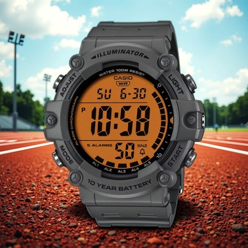 CASIO 卡西歐 10年電力大螢幕運動電子錶 手錶 AE-1500WHC-8AV