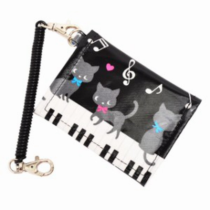 パスケース ピアノの上で踊る黒猫ワルツ ブラック N 通販 Lineポイント最大1 0 Get Lineショッピング