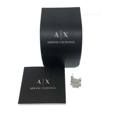 ARMANI EXCHANGE◇ハンプトン_QZ_SS_46mm/アナログ/ステンレス/BLK