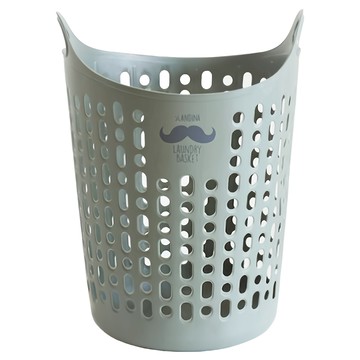 Scandina 鏤空鬍子洗衣籃  卡其灰  43 x 42 x 53cm