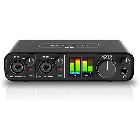 MOTU M2 2x2 USB-C Audio Interface Bundle with Headphone, XLR Cables, and 6Ave Cleaning Kit並行輸入