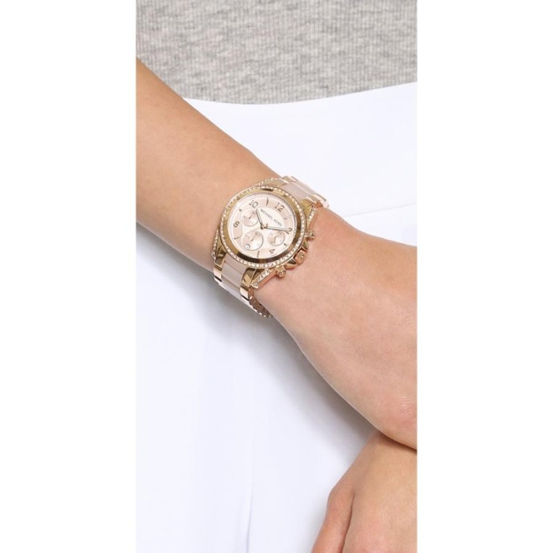 MICHAEL KORS[マイケルコース] mk5943 Blair Rose Gold Glitz クロノ