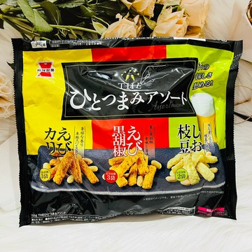 日本 岩塚 綜合風味米果 155g 鹽枝豆風味/蝦風味/黑胡椒蝦風味｜全店$299 全家取貨免運
