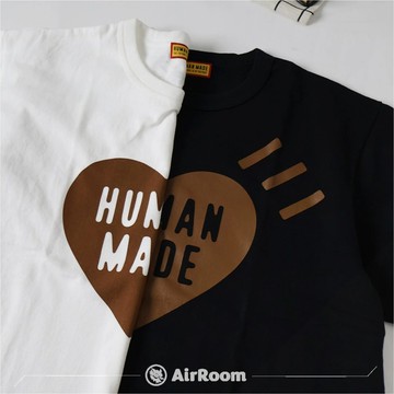 AirRoom正品 2026SS HUMAN MADE HEART T-SHIRT 咖啡色 愛心 店鋪 神戶 限定 短T
