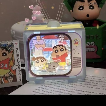 馬年吉祥🔥蠟筆小新亞 克力擺件小 光護眼睡 光牀頭燈柔 夜燈新之助 臥室客廳燈