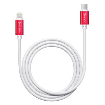 CITY 35W Gan氮化鎵Type-C(PD)+USB快充黑+NEXSON 蘋果認證 Type-C to Lightning-紅色