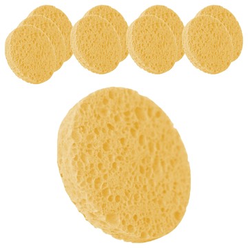 小麥購物 天然木漿洗臉海綿 L342  顏色隨機  10片