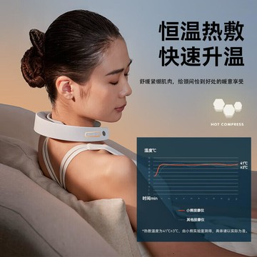 【雲渡小鋪】【熱賣小家电】頸椎按摩器 頸部按摩儀 肩部頸部低頻脈沖按摩儀 便攜恒溫熱敷送父母男女生日節日禮物AMQ-F05H5