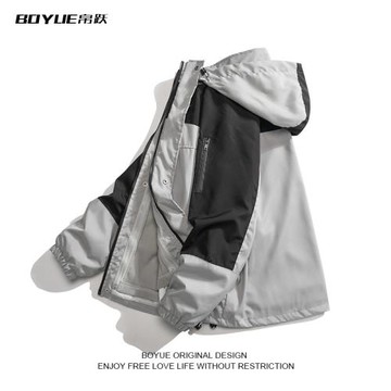 BOYUE帛躍三合一沖鋒衣男美式戶外登山抗寒外套加厚加絨保暖夾克