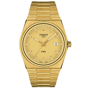 TISSOT 官方授權 PRX 簡約復古石英腕錶-金 錶 手錶 送禮 T1374103302100 / T137.410.33.021.00