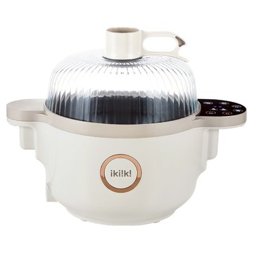 ikiiki 伊崎家電 微電腦多功能自動炒菜機 燕麥杏 IK-MC3702  1個  24cm