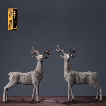 北歐鹿擺件家居家裝飾品客廳結婚禮物酒柜創意電視柜房間布置擺設
