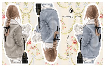 Mittens Lady - 紙質 / PET (藍獅子) (suyeon) 人物貼紙 女孩貼紙