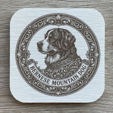 伯恩山犬紋章杯墊 4 件組 (含矽藻土)
