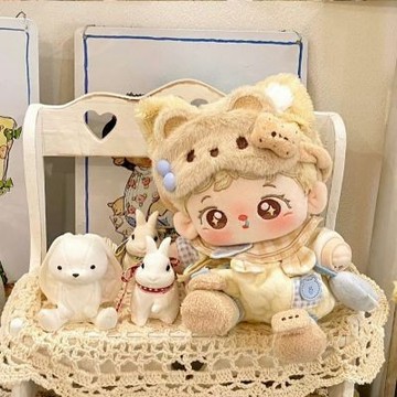 台灣出貨 20cm娃衣 棉花娃娃衣服可愛日常套裝小熊餅乾無屬性玩偶替換裝