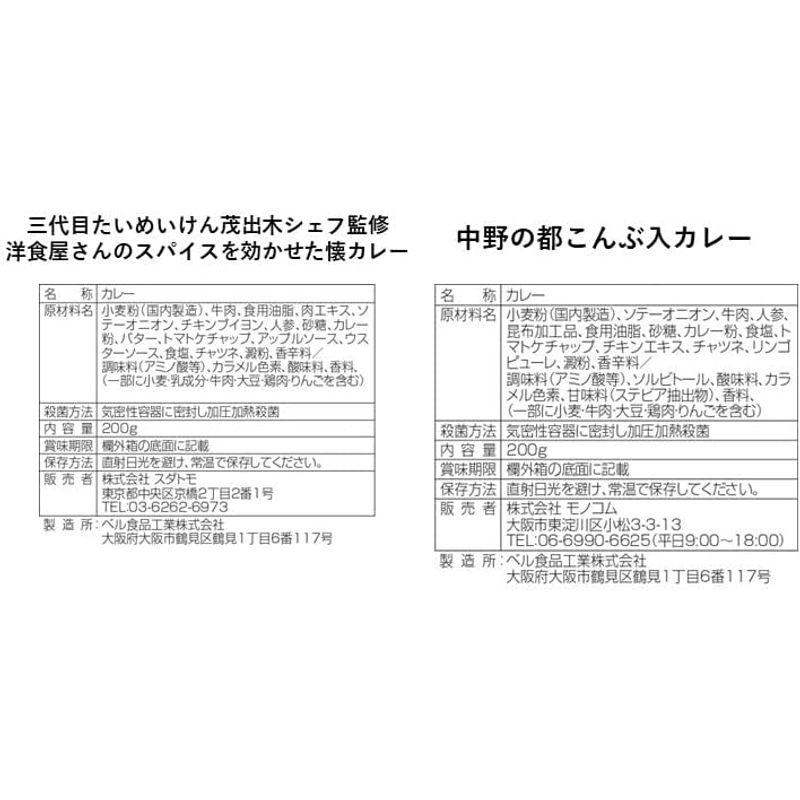 ご当地 レトルトカレー ６食 関西 関東 詰め合わせ セット アレンジレシピ1枚付き