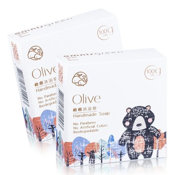 Omnisgreen 橄欖沐浴皂2入(油性中性混合肌適用)