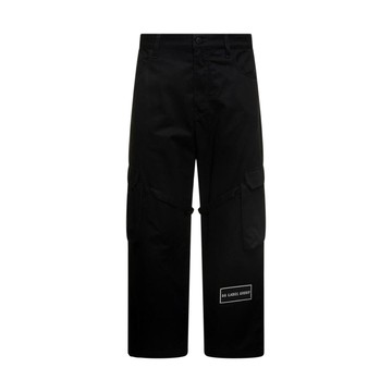 44 Label Group - Black And White Cotton Cargo Pants