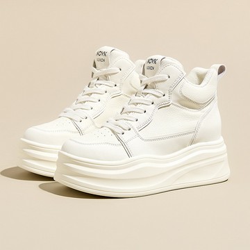 VIVILIAN【增高8CM】休閒美腿拉長高筒小白鞋