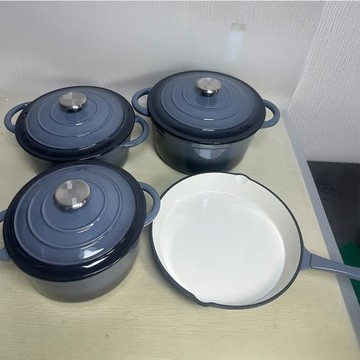 石板灰鑄鐵湯鍋陶瓷鍋電磁爐燃氣灶通用琺瑯鍋海鮮鍋煲湯燉鍋炒鍋