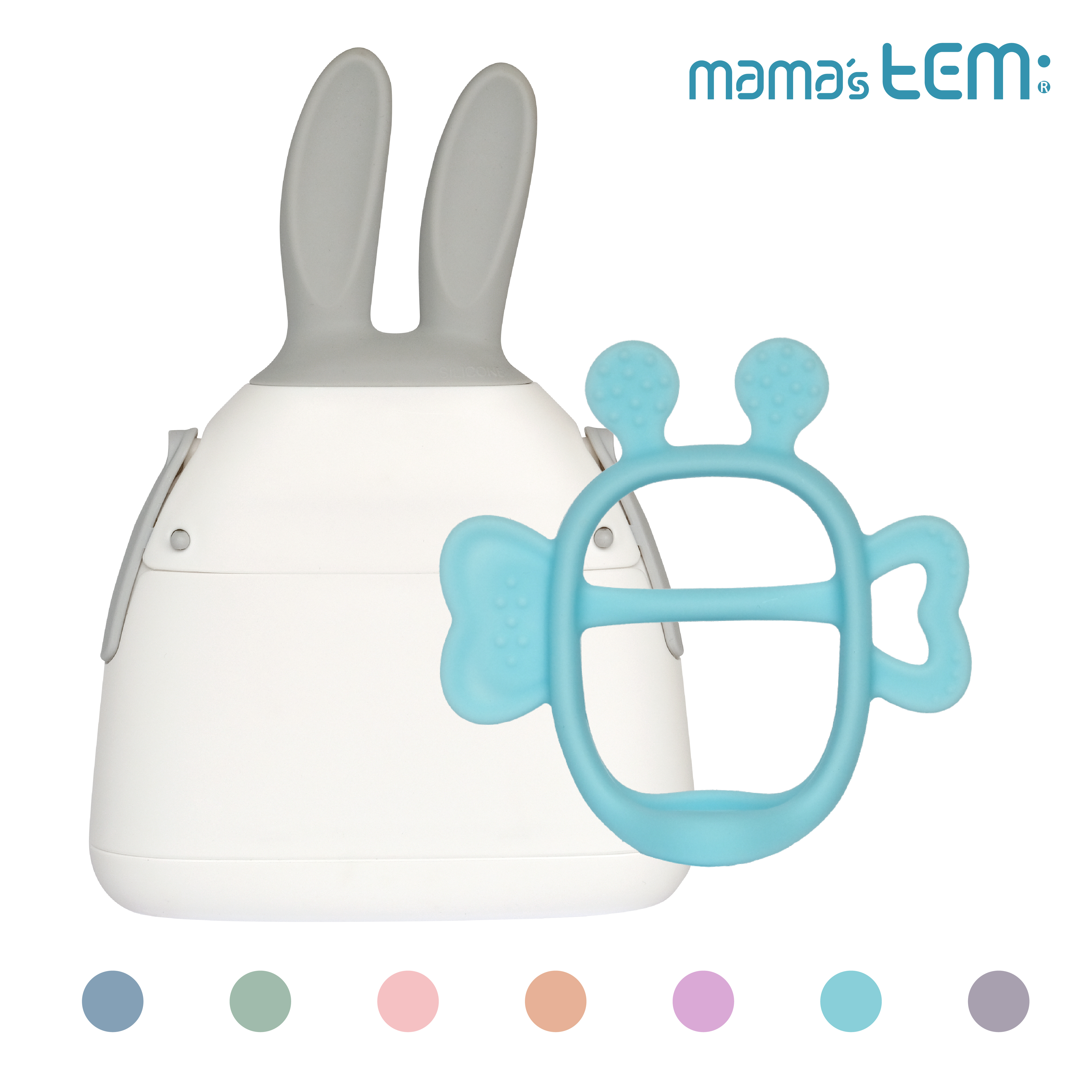 韓國MAMA's TEM: Jem Jem胖蜜蜂系列固齒器 - 握握手(贈兔子收納盒)