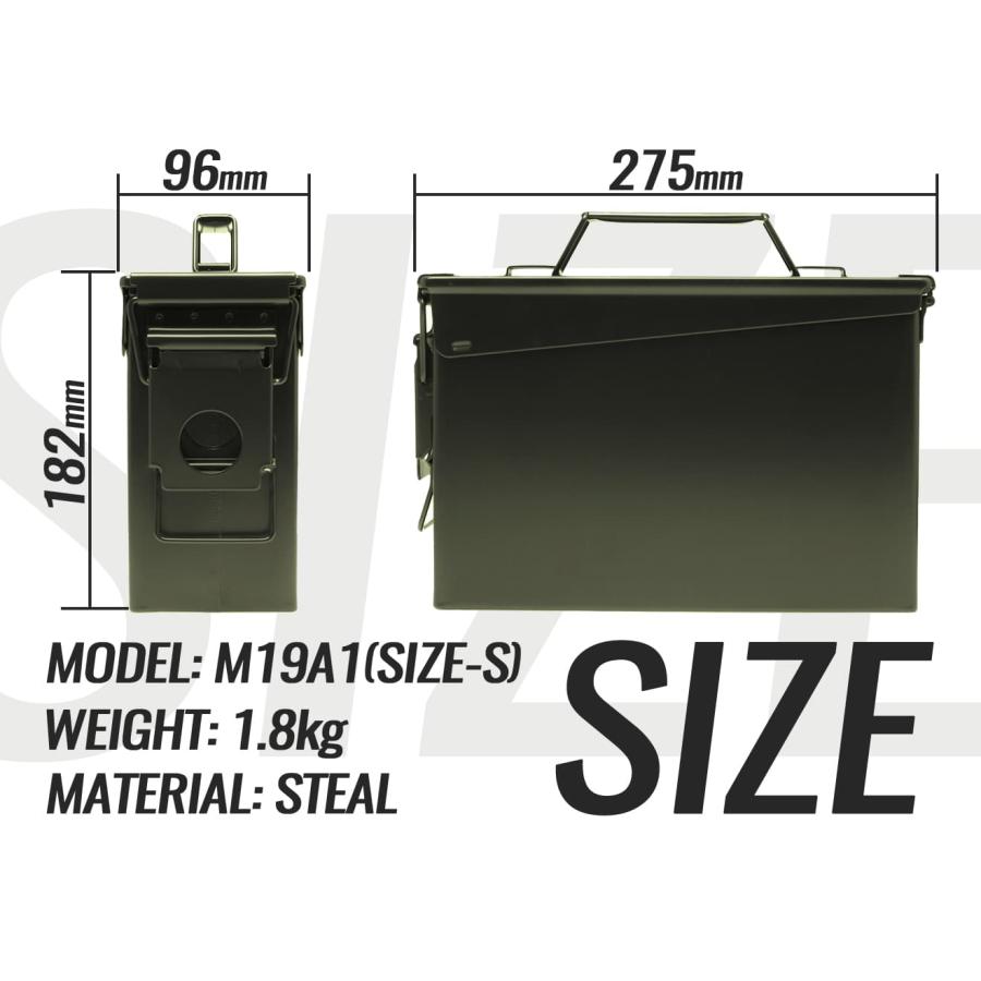 MILITARY-BASE M19A1タイプ 7.62 アンモボックス オリーブドラブ M19A1