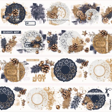 午夜聖誕 – 霧面大尺寸和紙膠帶 (寬 6.5cm)