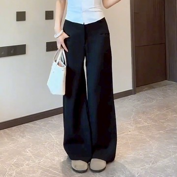 回頭率爆表！ 長褲 寬褲 黑色闊腿褲 長褲女 西裝褲 休閒長褲 顯瘦長褲 九分褲 小個子長褲 梨形友善 夏天牛仔褲 現貨