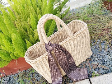 紙藤編織大容量手提野餐籃