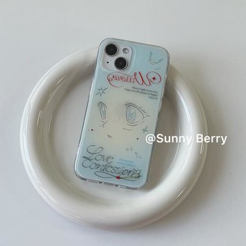 向日的漿果ins日系小眾溫柔浪漫藍眼睛動漫少女適用華為蘋果17pro手機殼iphone16promax/15/14/13保護套防摔