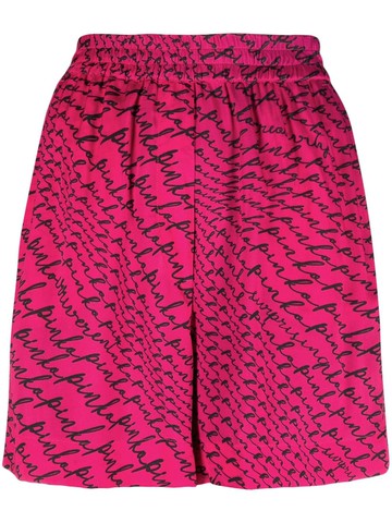 PINKO - fluid logo-print shorts - women - Polyester/Viscose/Elastane - 46