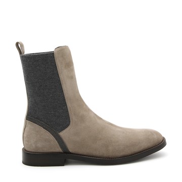 Brunello Cucinelli - Beige Suede Ankle Boots